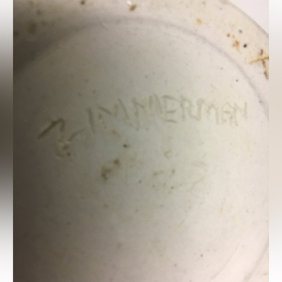 Glazed Pottery Jar with Lid Zimmerman signed glazed pottery - Picture 10 of 11